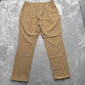 Grand Running Club Pants Mens XL Taupe Khaki GRC Athletic Track Run Drawstring